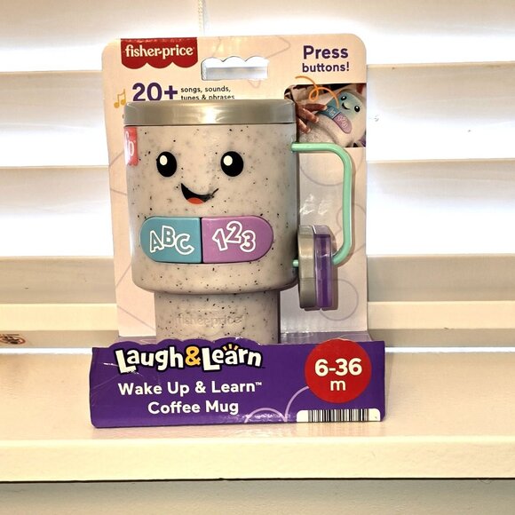 NWT Fisher Price Laugh and Learn, Wake Up & Learn Coffee Mug “Stanley Cup" - Picture 1 of 4